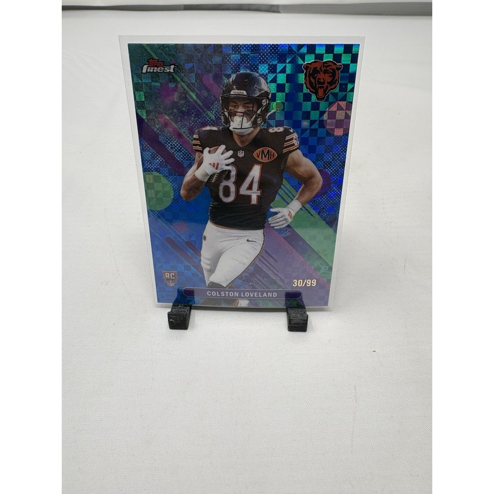 2025 Topps Finest Colston Loveland Blue Geometric 99 RC #32 Bears SSP